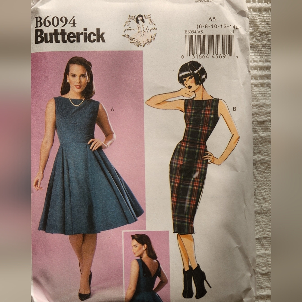 Butterick Elegant Pin Up Vintage Dresses Pattern SZ 6-14